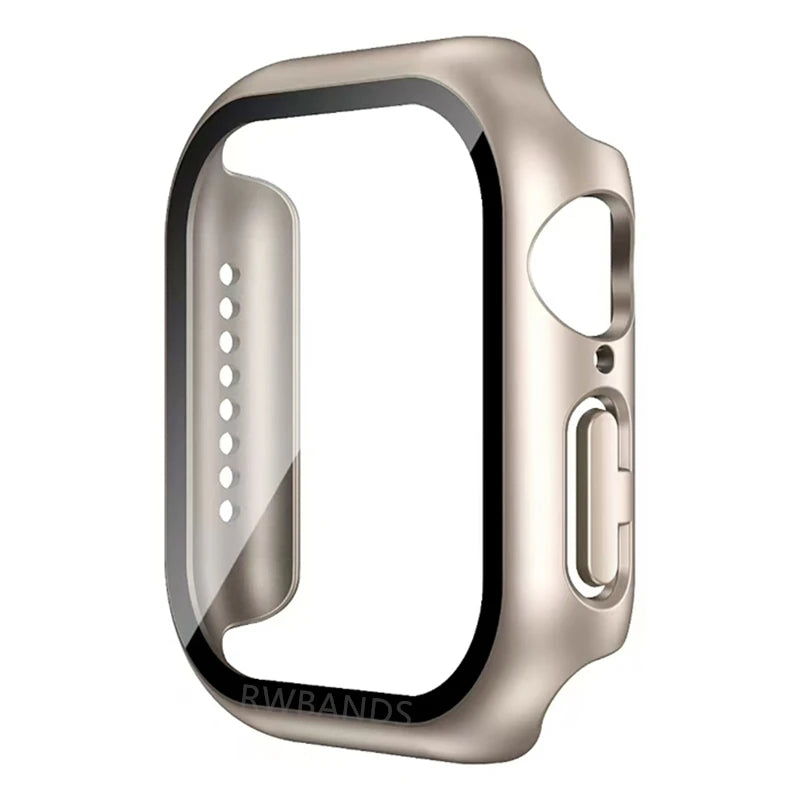 Funda Protectora con Cristal Templado para Apple Watch — Anti-Golpes y Ultra Transparent