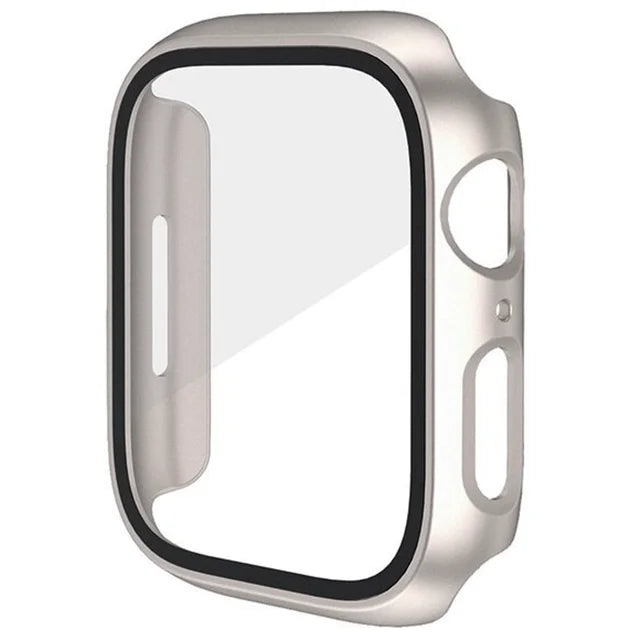 Funda Protectora con Cristal Templado para Apple Watch — Anti-Golpes y Ultra Transparent