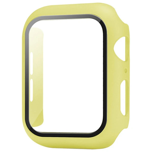 Funda Protectora con Cristal Templado para Apple Watch — Anti-Golpes y Ultra Transparent